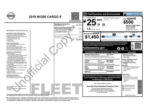 Used 2019 Nissan NV200 S w/ Back Door Glass Package FWD image 5