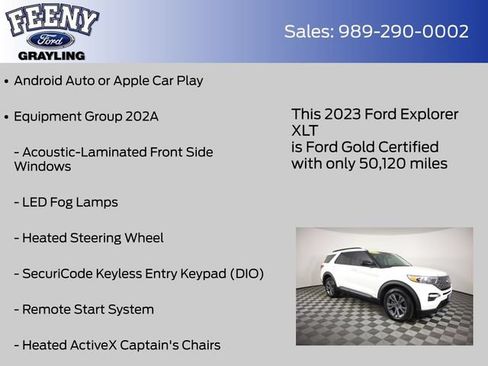 Certified 2023 Ford Explorer XLT w/ XLT Sport Appearance Package AWD/4WD image 9
