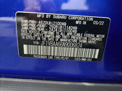 Used 2022 Subaru WRX AWD/4WD image 3