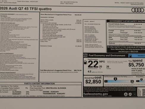 New 2026 Audi Q7 2.0T Premium image 32