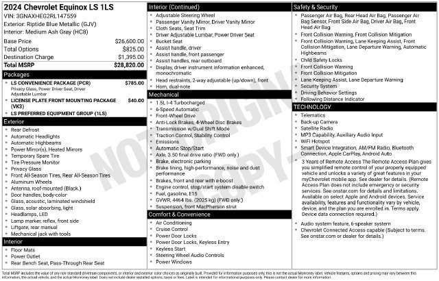 Used 2024 Chevrolet Equinox LS w/ LS Convenience Package FWD image 12