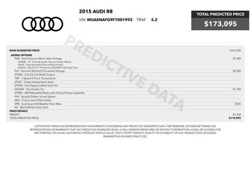 Used 2015 Audi R8 V10 w/ Full Leather Package AWD/4WD image 7