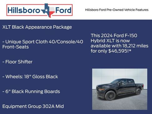 Used 2024 Ford F150 XLT w/ Equipment Group 302A MID AWD/4WD image 6
