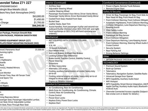 Used 2022 Chevrolet Tahoe Z71 AWD/4WD image 32