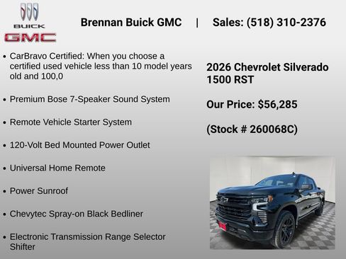Certified 2026 Chevrolet Silverado 1500 RST w/ Dark Appearance Package AWD/4WD image 18
