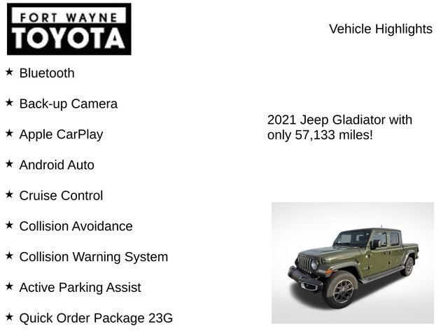 Used 2021 Jeep Gladiator Overland w/ Dual Top Group AWD/4WD image 7