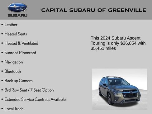 Certified 2024 Subaru Ascent Touring AWD/4WD image 4