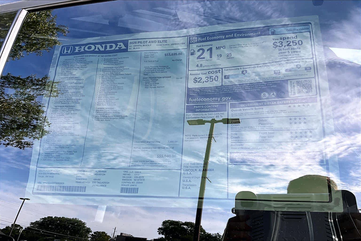 New 2026 Honda Pilot Elite image 22