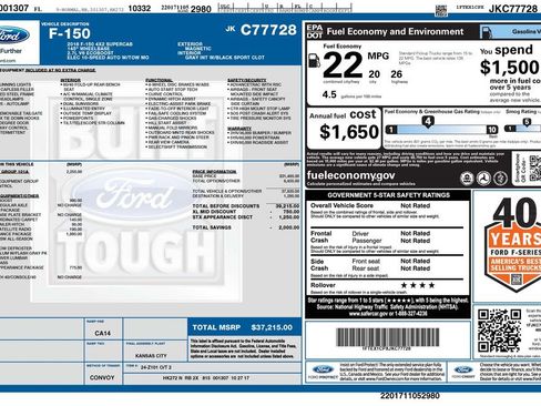 Used 2018 Ford F150 XL w/ Equipment Group 101A Mid RWD image 4