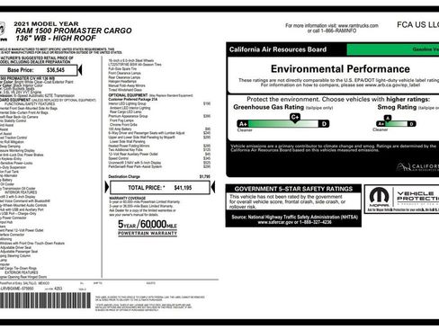 Used 2021 RAM ProMaster 1500 w/ Premium Appearance Group image 4