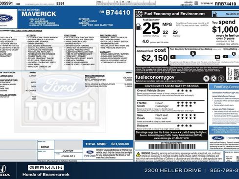 Used 2024 Ford Maverick XLT w/ Equipment Group 300A Standard AWD/4WD image 31