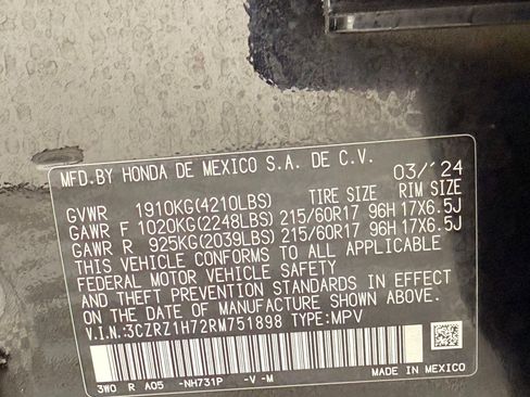 Certified 2024 Honda HR-V EX-L image 22