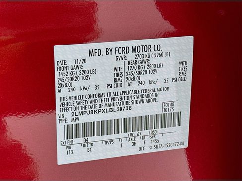 Used 2020 Lincoln Nautilus Reserve w/ Equipment Group 201A image 34