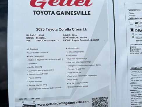 Certified 2025 Toyota Corolla Cross LE FWD image 5