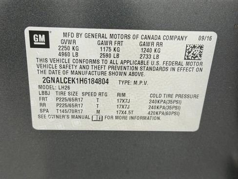 Certified 2017 Chevrolet Equinox LT w/ Convenience Package FWD image 11