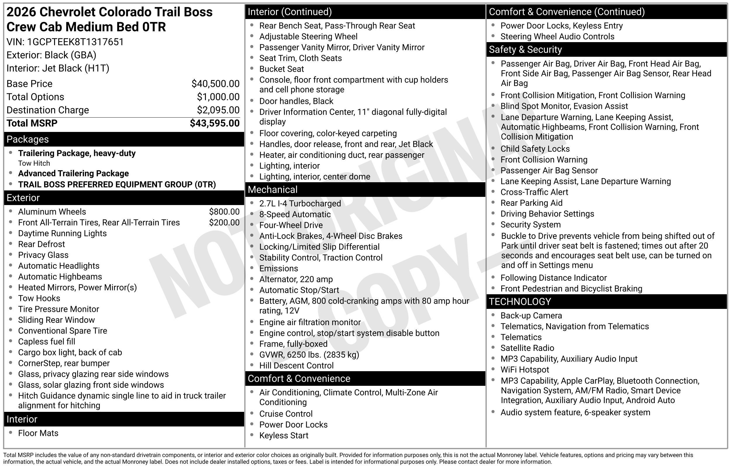 New 2026 Chevrolet Colorado Trail Boss AWD/4WD image 3