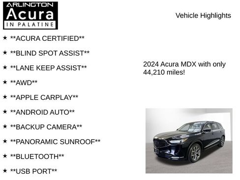 Certified 2024 Acura MDX SH-AWD w/ Technology Package image 7