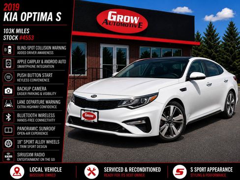 Used 2019 Kia Optima S w/ S Panoramic Sunroof Package FWD image 2