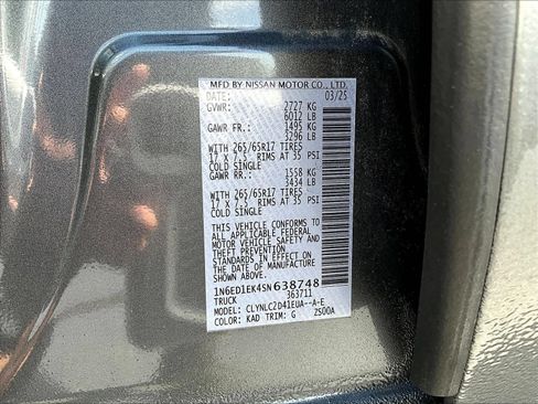 Used 2025 Nissan Frontier SV w/ SV Convenience Package AWD/4WD image 23
