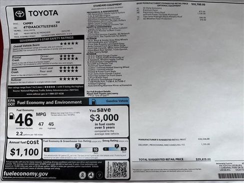 New 2026 Toyota Camry XSE FWD image 25