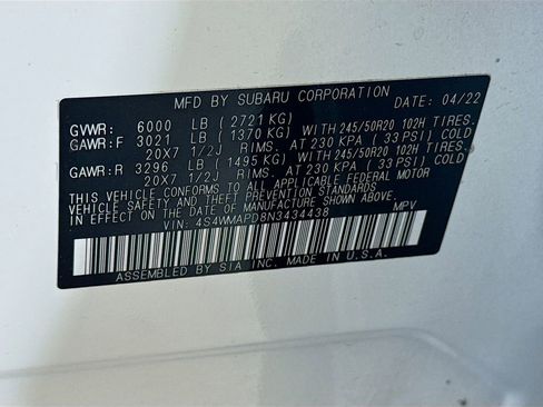 Used 2022 Subaru Ascent Limited w/ Technology Package AWD/4WD image 42
