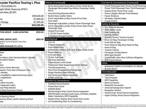 Used 2018 Chrysler Pacifica Touring-L Plus FWD image 2