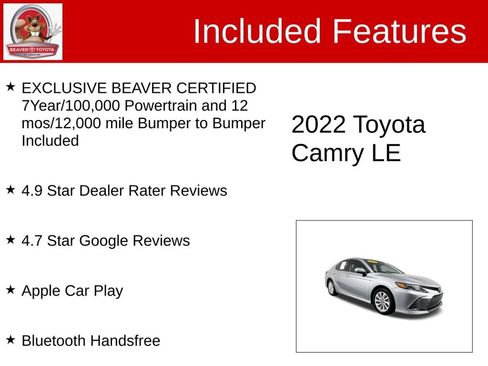Used 2022 Toyota Camry LE FWD image 4