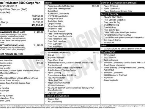 Used 2023 RAM ProMaster 3500 w/ Driver Convenience Group FWD image 23