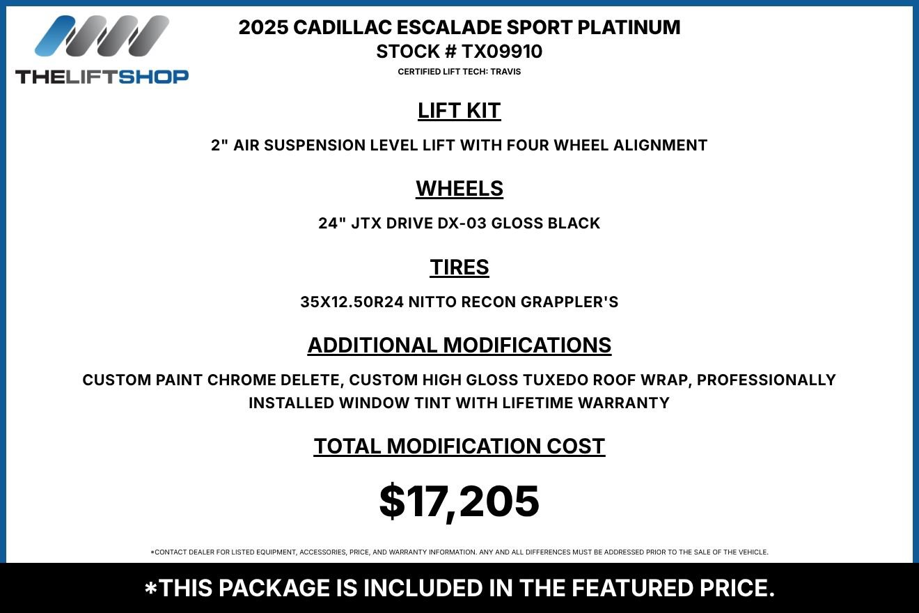 Used 2025 Cadillac Escalade Sport Platinum AWD/4WD image 2