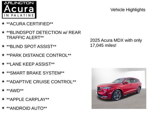 Used 2025 Acura MDX SH-AWD w/ Advance Package image 7