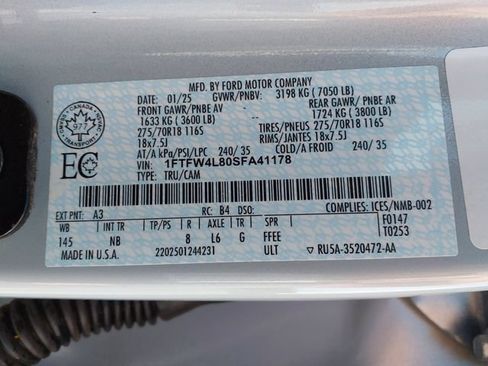 Certified 2025 Ford F150 Tremor w/ Equipment Group 402A High AWD/4WD image 25