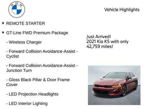 Used 2021 Kia K5 GT-Line w/ GT-Line FWD Premium Package image 9