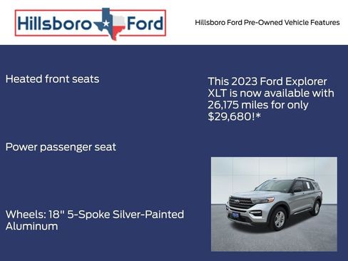 Used 2023 Ford Explorer XLT w/ Equipment Group 202A RWD image 9