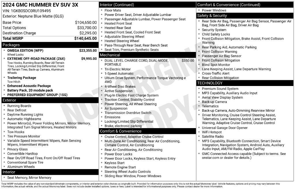 Used 2024 GMC Hummer EV 3X w/ Omega Edition AWD/4WD image 5