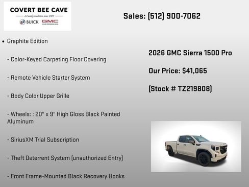 New 2026 GMC Sierra 1500 Pro w/ Graphite Edition image 18