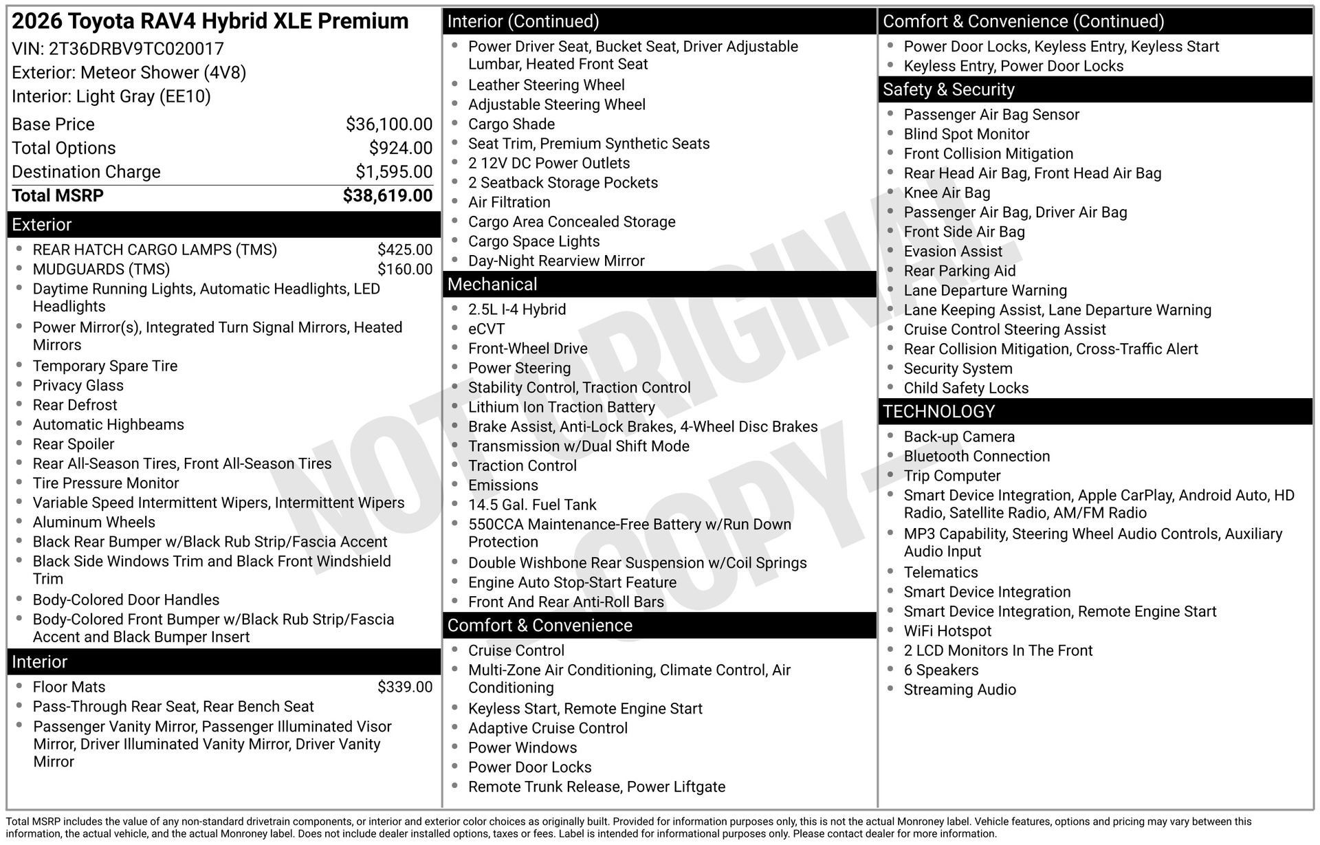 New 2026 Toyota RAV4 XLE Premium FWD image 16