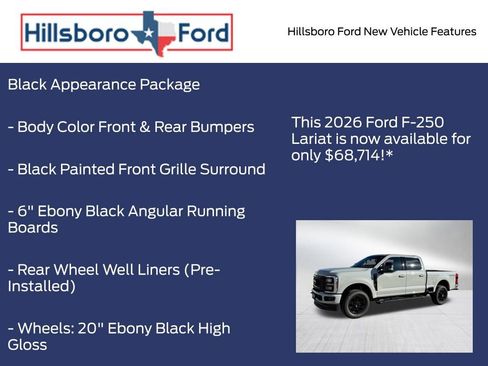 New 2026 Ford F250 Lariat w/ Black Appearance Package image 4