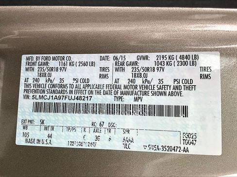 Used 2015 Lincoln MKC FWD w/ Equipment Group 102A Reserve image 37