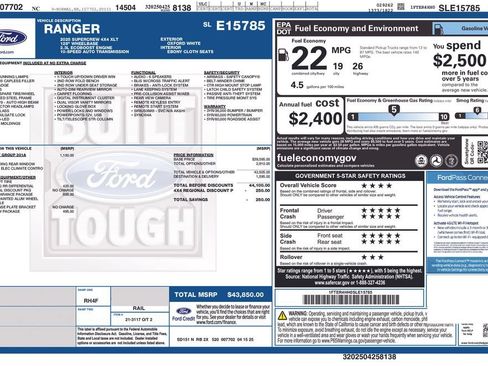 Used 2025 Ford Ranger XLT w/ Equipment Group 301A High AWD/4WD image 7