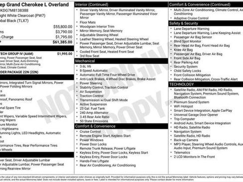 Certified 2021 Jeep Grand Cherokee L Overland w/ Luxury Tech Group IV AWD/4WD image 8