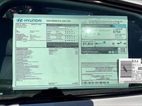 New 2026 Hyundai Sonata N Line image 14