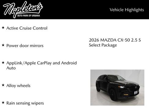 New 2026 MAZDA CX-50 AWD 2.5 S w/ Select Package image 16