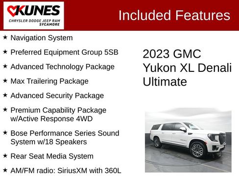 Used 2023 GMC Yukon XL Denali Ultimate AWD/4WD image 3