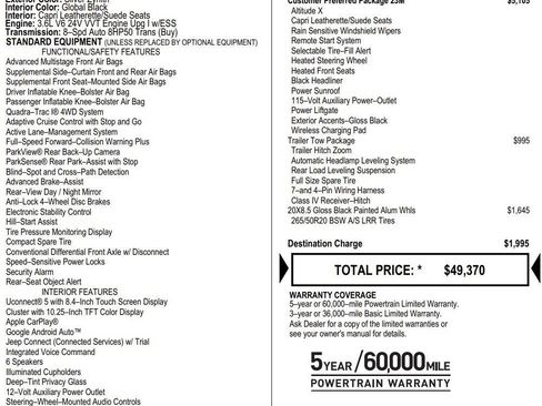 New 2025 Jeep Grand Cherokee Altitude AWD/4WD image 2