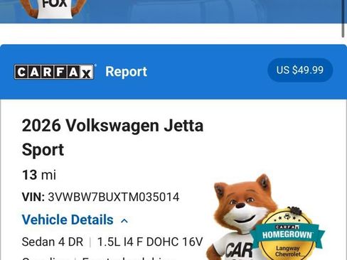 Used 2026 Volkswagen Jetta Sport FWD image 6