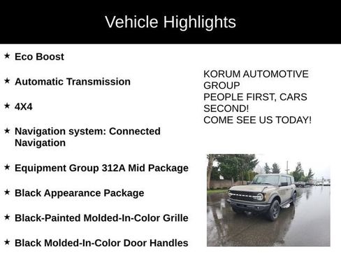 New 2025 Ford Bronco Outer Banks w/ Black Appearance Package image 4