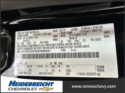 Used 2017 Ford F150 XLT w/ Equipment Group 302A Luxury AWD/4WD image 8