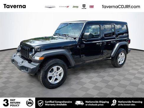 Certified 2022 Jeep Wrangler Unlimited Sport w/ Sun And Sound Package AWD/4WD image 1