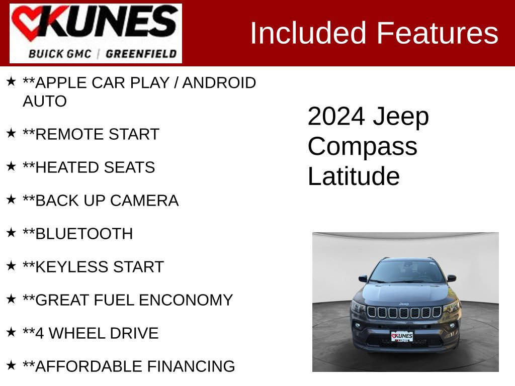 Used 2024 Jeep Compass Latitude AWD/4WD image 2
