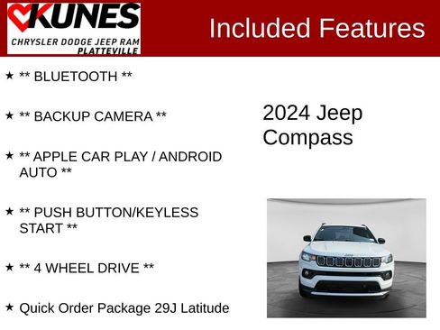Used 2024 Jeep Compass Latitude AWD/4WD image 2
